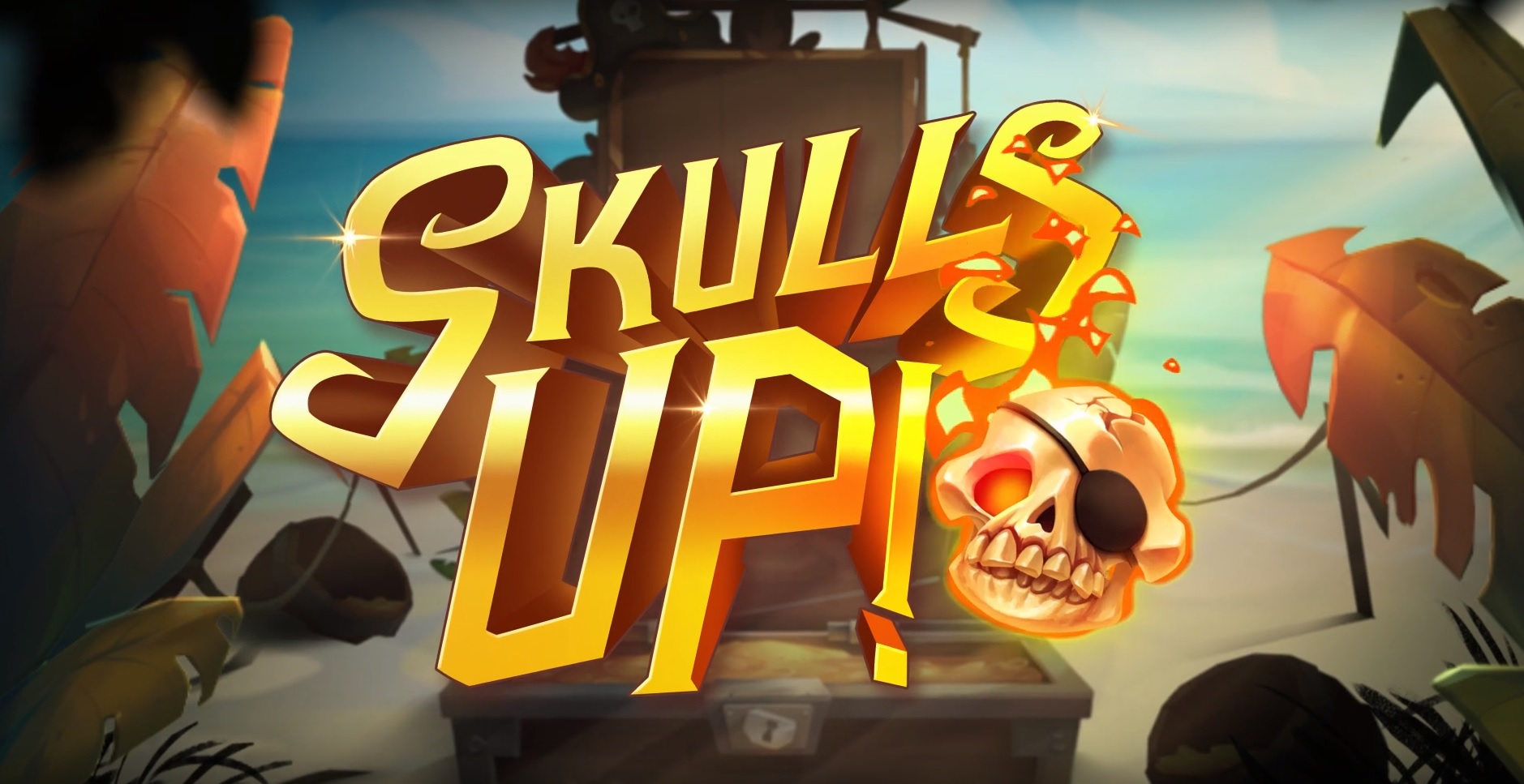 Skulls UP slot logo in a free demo article.